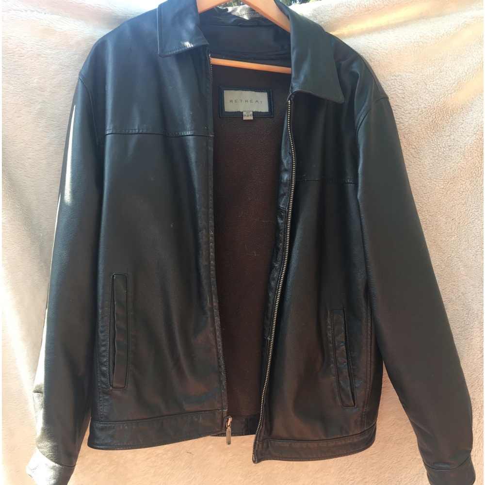 Bomber leather jacket - Picture 3 of 4